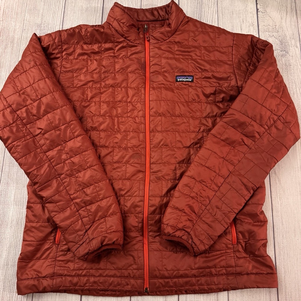 Patagonia Nano Puff Jacket Men's XL Red PrimaLoft Full Zip Lightweight Insulated